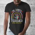 One Thankful Teacher Hispanic Heritage Month Countries Flags Men's V-Neck T-Shirt, funny design One Thankful Teacher Hispanic Heritage Month Countries Flags Men's V-Neck T-Shirt, funny design