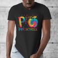 P Is For Preschool Tie Dye Back To School Teacher Men Women Girls Kids Men's V-Neck T-Shirt, funny design