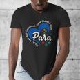 Para Heart Teacher Paraprofessional School Appreciation Men's V-Neck T-Shirt, funny design Para Heart Teacher Paraprofessional School Appreciation Men's V-Neck T-Shirt, funny design