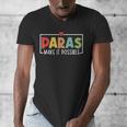 Paras Make It Possible Teacher Paraprofessional Paraeducator Men's V-Neck T-Shirt, funny design Paras Make It Possible Teacher Paraprofessional Paraeducator Men's V-Neck T-Shirt, funny design