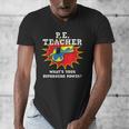 PE Physical Education Teacher Superhero Power School Men's V-Neck T-Shirt, Pe Teacher Gifts, funny design