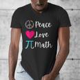 Peace Love Math Maths Teacher Pi Symbol Men Women Men's V-Neck T-Shirt, funny design