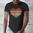 Pianist Retro Sunset Piano Keyboard Player Teacher Men's V-Neck T-Shirt, funny design