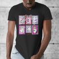 Preppy Spooky Teacher Halloween Ghost Coquette Bow Autumn Men's V-Neck T-Shirt, funny design