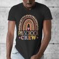 Preschool Crew Cute Leopard Rainbow Back To School Teachers Men's V-Neck T-Shirt, funny design