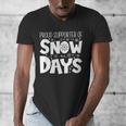 Proud Supporter Of Snow Days Teacher Christmas Men Women Men's V-Neck T-Shirt, funny design