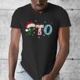 PTO Santa Hat Reindeer Parent Teacher Organization Christmas Men's V-Neck T-Shirt, funny design
