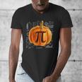 Pumpkin Pie Halloween Thanksgiving Math Teacher Pi Day Men's V-Neck T-Shirt, funny design