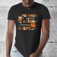 Pumpkin Spice Autumn Leaves IEPS Sped Teacher Fall Men's V-Neck T-Shirt, funny design