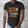 Pumpkin Spice Gives Me Teacher Powers Fall Thanksgiving Men Women Men's V-Neck T-Shirt, funny design