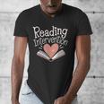 Reading Intervention Teacher Men's V-Neck T-Shirt, funny design
