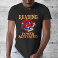 Reading Super Power Activated Superhero Teacher Or Student Men Women Girls Kids Men's V-Neck T-Shirt, Super Teacher Gifts, funny design