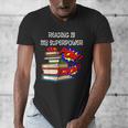 Reading Is My Super Power Superhero Best English Teacher Men's V-Neck T-Shirt, Super Teacher Gifts, English Teacher Gifts, funny design