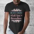 Retired Teacher Full Time Grandma Teaching Retirement Men's V-Neck T-Shirt, funny design