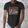 Retro Diversity Equity Inclusion Belonging DEIB Teacher Men's V-Neck T-Shirt, funny design Retro Diversity Equity Inclusion Belonging DEIB Teacher Men's V-Neck T-Shirt, funny design