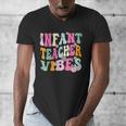 Retro Infant Teacher Vibes Women Daycare Teacher Men's V-Neck T-Shirt, funny design