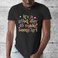 Retro It's a Good Day To Make Some Art Teacher Student Men's V-Neck T-Shirt, funny design Retro It's a Good Day To Make Some Art Teacher Student Men's V-Neck T-Shirt, funny design