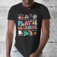 Retro Play Is Learning Kindergarten Teacher Team Women Men's V-Neck T-Shirt, funny design Retro Play Is Learning Kindergarten Teacher Team Women Men's V-Neck T-Shirt, funny design