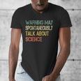 Retro Scientist Warning May Talk About Science Teacher Men's V-Neck T-Shirt, Science Teacher Gifts, funny design Retro Scientist Warning May Talk About Science Teacher Men's V-Neck T-Shirt, Science Teacher Gifts, funny design