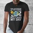 Rotation Of Earth Science Teacher Earth Day Men Women Men's V-Neck T-Shirt, Science Teacher Gifts, funny design