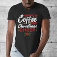 Running On Coffee And Christmas Cheer Lover Teacher For Men Women Kids Men's V-Neck T-Shirt, funny design Running On Coffee And Christmas Cheer Lover Teacher For Men Women Kids Men's V-Neck T-Shirt, funny design