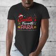 Santa's Favorite Para Christmas Paraprofessional Teacher Men's V-Neck T-Shirt, funny design Santa's Favorite Para Christmas Paraprofessional Teacher Men's V-Neck T-Shirt, funny design
