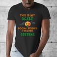 My Scary Social Studies Teacher Costume Halloween Men Women Men's V-Neck T-Shirt, funny design