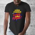 School Counselor Teacher Superhero Superpower Comic Book Men's V-Neck T-Shirt, funny design School Counselor Teacher Superhero Superpower Comic Book Men's V-Neck T-Shirt, funny design