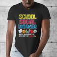 School Social Worker Teacher Caseworker Public Servant LSW Men's V-Neck T-Shirt, funny design
