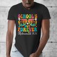 School's Out Forever Retirement 2026 Retro Retired Teacher Men's V-Neck T-Shirt, funny design