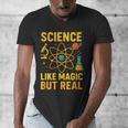 Science Like Magic But Real Nerdy Teacher Men's V-Neck T-Shirt, Science Teacher Gifts, funny design