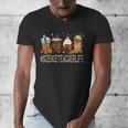 Science Teacher Horror Fall Coffee Halloween Pumpkin Autumn Men's V-Neck T-Shirt, Science Teacher Gifts, funny design