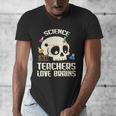 Science Teachers Love Brains Teachers Halloween Men's V-Neck T-Shirt, Science Teacher Gifts, funny design