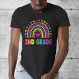 Second Grade Rainbow Girls Boys Teacher Team 2nd Grade Squad Men's V-Neck T-Shirt, 2nd Grade Teacher Gifts, funny design