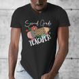 Second Grade Teacher Leopard Pencil 2nd Grade Women Teacher Men's V-Neck T-Shirt, 2nd Grade Teacher Gifts, funny design Second Grade Teacher Leopard Pencil 2nd Grade Women Teacher Men's V-Neck T-Shirt, 2nd Grade Teacher Gifts, funny design