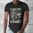 Skeleton Music Teacher I'Ll Wait Until It's Quiet Men's V-Neck T-Shirt, funny design Skeleton Music Teacher I'Ll Wait Until It's Quiet Men's V-Neck T-Shirt, funny design