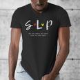SLP Teacher Shirts Speech Language Pathologist Men's V-Neck T-Shirt, funny design
