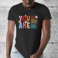 You Are Smart Brave Strong Kind Loved Motivation Teacher Kid Men's V-Neck T-Shirt, funny design
