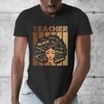 Smart Teacher Afro Girl Melanin African American Wowen Men's V-Neck T-Shirt, funny design