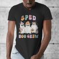 SPED Boo Crew Halloween Floral Ghost Special Ed SPED Teacher For Men Women Kids Men's V-Neck T-Shirt, funny design