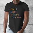 SPED Teacher SLP Meet Kids Where They Are Special Education Men's V-Neck T-Shirt, funny design SPED Teacher SLP Meet Kids Where They Are Special Education Men's V-Neck T-Shirt, funny design