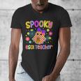 Spooky ESOL Teacher Halloween ESOL Teaching Coquette Men's V-Neck T-Shirt, funny design