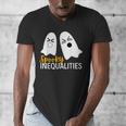 Spooky Ghost Inequalities Halloween Math Teacher Men's V-Neck T-Shirt, funny design Spooky Ghost Inequalities Halloween Math Teacher Men's V-Neck T-Shirt, funny design