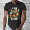 Super Teacher By Day Super Tired By Night Men's V-Neck T-Shirt, Super Teacher Gifts, funny design Super Teacher By Day Super Tired By Night Men's V-Neck T-Shirt, Super Teacher Gifts, funny design