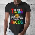 T Is For Teacher And Tacos For Teacher & Tacos Lovers Men's V-Neck T-Shirt, funny design T Is For Teacher And Tacos For Teacher & Tacos Lovers Men's V-Neck T-Shirt, funny design