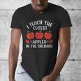 I Teach The Cutest Apples In The Orchard Cute Fall Teacher Men's V-Neck T-Shirt, funny design I Teach The Cutest Apples In The Orchard Cute Fall Teacher Men's V-Neck T-Shirt, funny design
