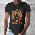 I Teach The Cutest Little Turkeys Thanksgiving Teacher Men Women Girls Kids Men's V-Neck T-Shirt, funny design
