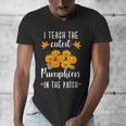 I Teach The Cutest Pumpkins In The Patch Halloween Teacher Men's V-Neck T-Shirt, funny design
