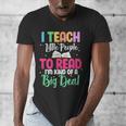 I Teach Little People To Read Reading Teacher For Men Women Girls Kids Men's V-Neck T-Shirt, funny design