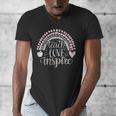 Teach Love Inspire Teacher Men's V-Neck T-Shirt, funny design Teach Love Inspire Teacher Men's V-Neck T-Shirt, funny design